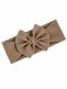 Wide bow headband for baby – elastic headband, Dark Beige