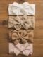 Wide bow headband for baby – elastic headband, Dark Beige