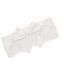 Wide bow headband for baby – elastic headband, White