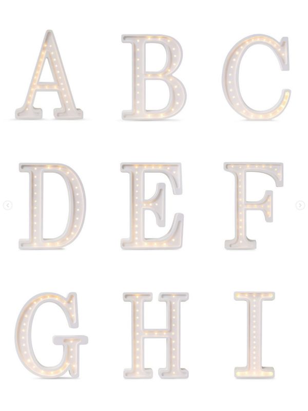 Little Lights Night Light, Letter (26 options)