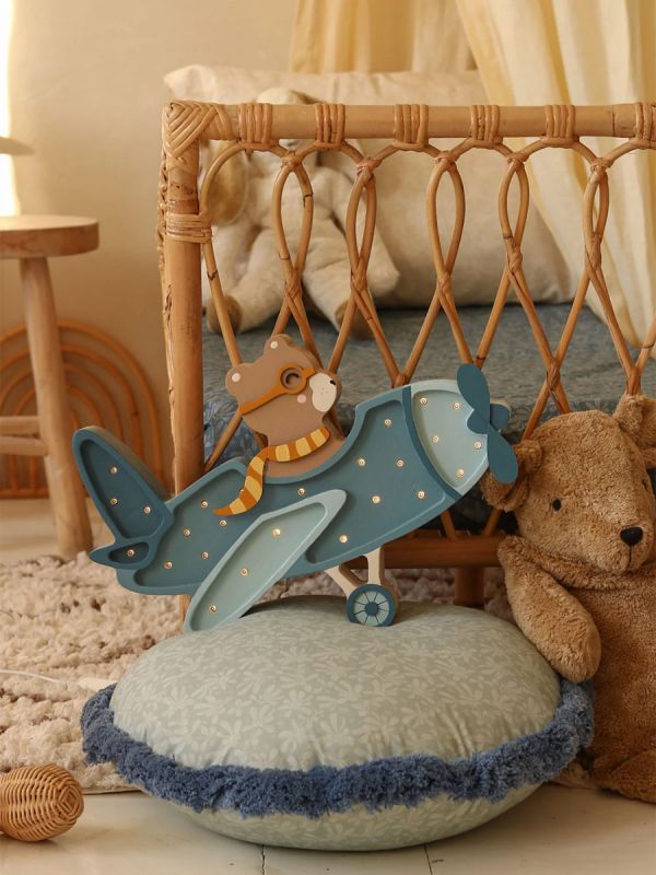 Little Lights Night Light, Vintage Plane, 4 Different Colors