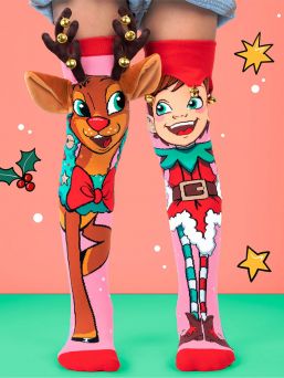 MADMIA Funny Reindeer and Elf Christmas Stockings