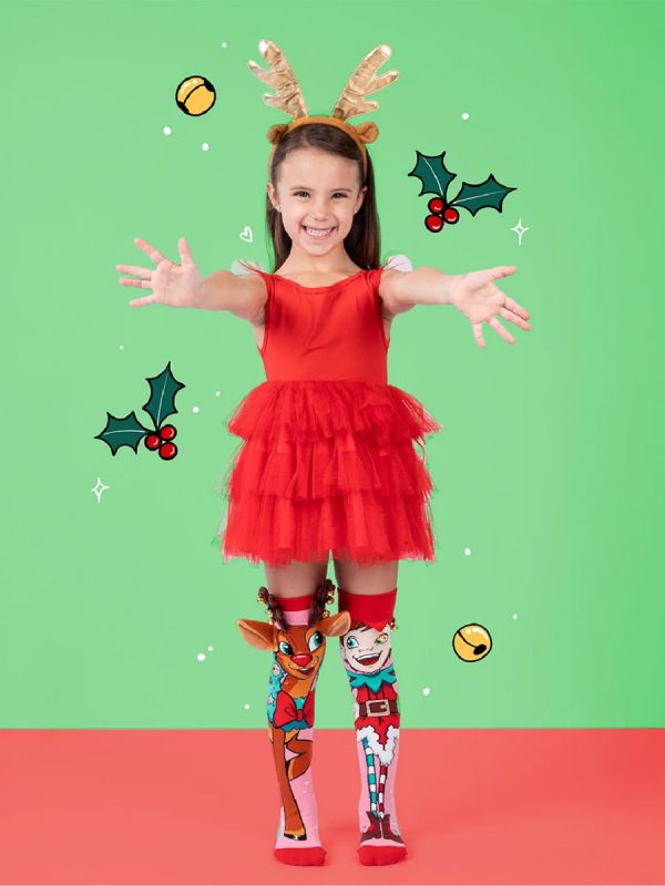 MADMIA Funny Reindeer and Elf Christmas Stockings