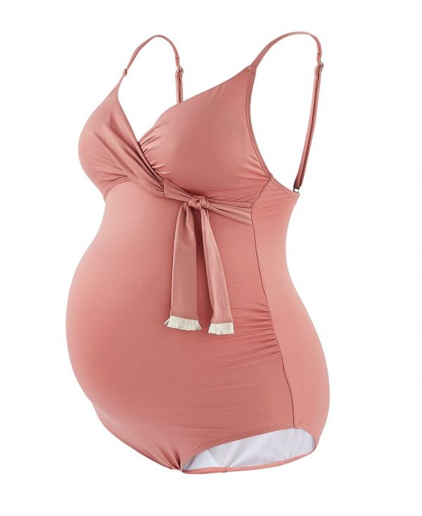 Beautiful bohemian Cache Coeur Manitoba maternity swimsuit. 