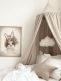 Muslin gauze bed canopy, beige