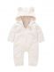 Teddy jumpsuit for baby, Ecru