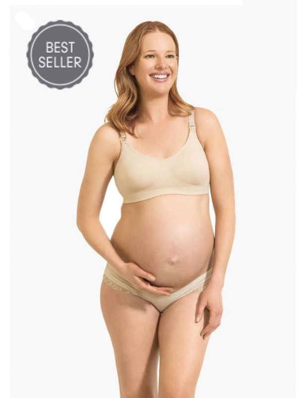 Maternity & Nursing Bra with Shape Memory, by CARRIWELL - beige, Maternity