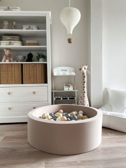 Soft ball pit + balls (colour of your choice), beige