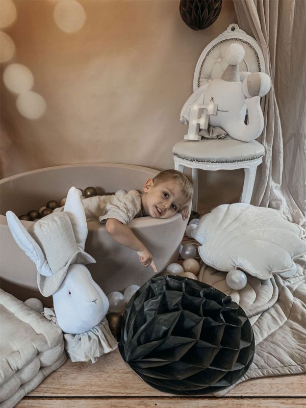 Soft ball pit + balls (colour of your choice), beige