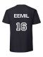 Game shirt with the child's name and number 104-164cm, black