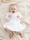Linen dress for children (short sleeves), White