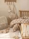 Crib Bumper – handmade, Velvet Beige