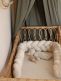 Crib Bumper – handmade, Velvet Cream