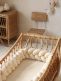 Crib Bumper – handmade, Velvet Cream