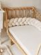 Crib Bumper – handmade, Velvet Cream