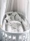 Crib Bumper – handmade, Velvet White