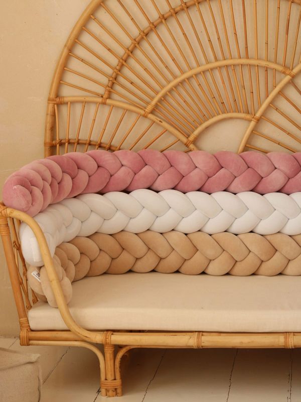 Crib Bumper – handmade, Velvet White