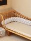 Crib Bumper – handmade, Velvet White