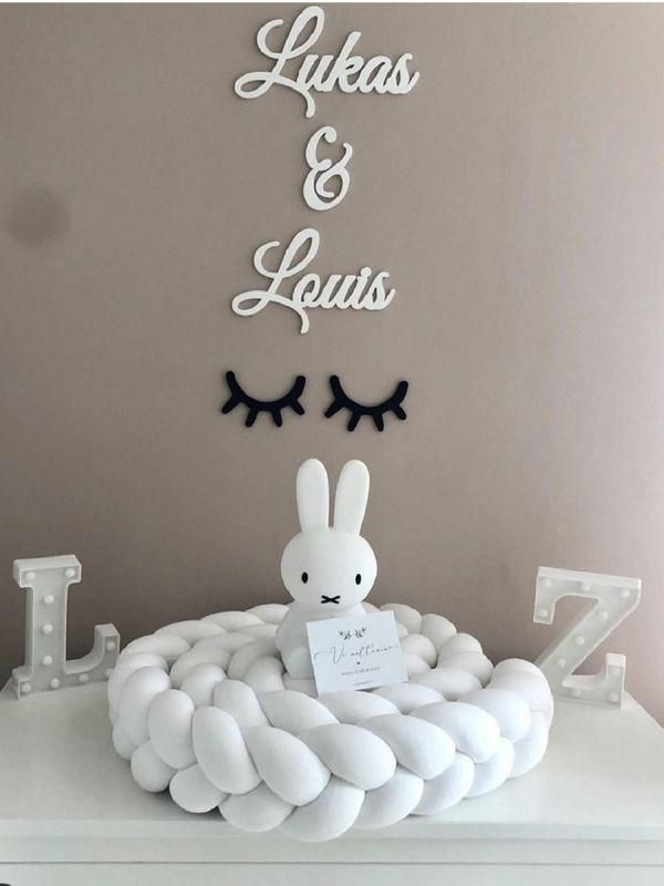 Crib Bumper – handmade, Velvet White