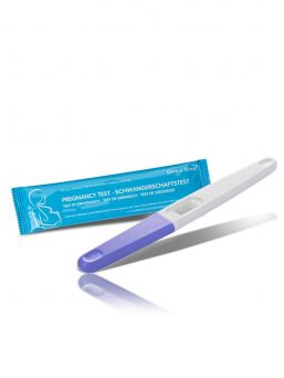 midstream-pregnancy-test-fairyofpregnancy. The Raskauskeiju's sensitive pregnancy test. User-friendly thanks to its long length. The test is done by urinating on the suction surface of the test or by dipping the suction surface in a urine container.