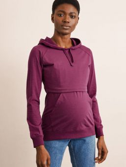 BOON DESIGN B-Warmer Hoodie nursing hoodie keeps the breasts warm both during bouncing winter frosts and on summer evenings. The shirt is made of double fabric at the breasts and the lower layer is warming fleece.