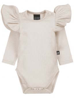Babystyling Ruffle romper Rib Sand