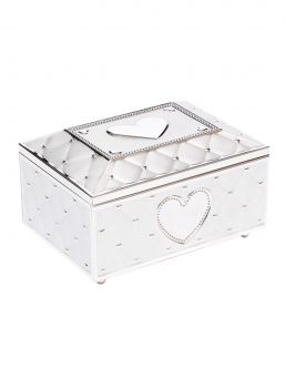 Beautiful silver-plated jewelry box, ballerina