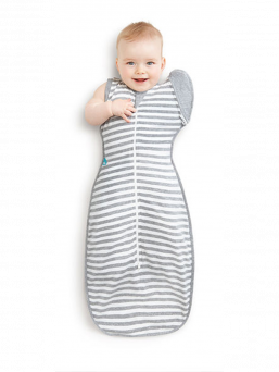 Love to Dream - Swaddle Up 50/50 - grey stripes)