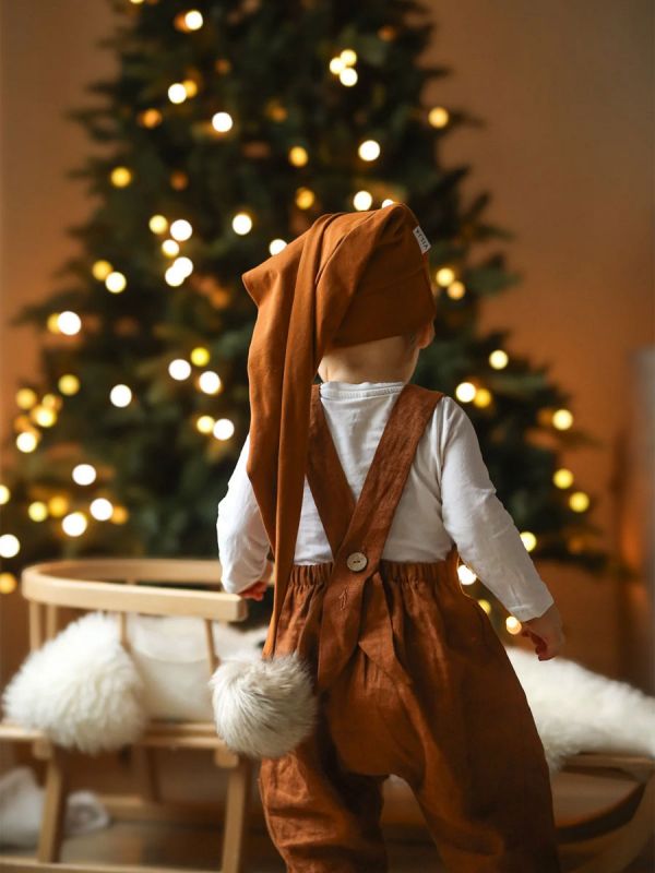 Elf hat for children – Cinnamon | cotton elf hat with or without bow