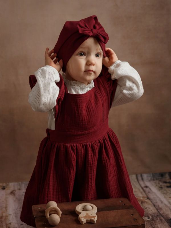 Elf hat for children – Red | cotton elf hat with or without bow