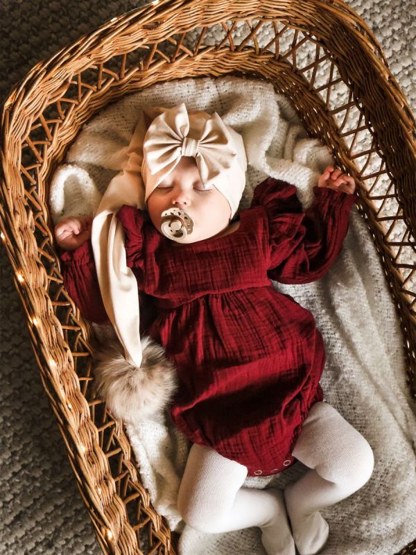 Elf hat for children – Vanilla | cotton elf hat with or without bow